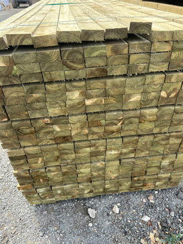treated timber fencing rails
