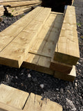 Treated sleepers for raised beds