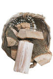 Basket of logs for the fire